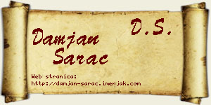 Damjan Šarac vizit kartica